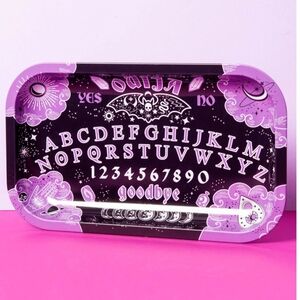 Cannastyle Purple Ouija Board Rolling Tray Metal Gothic Design